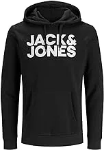 Jack & Jones Men's Corp Logo Hooded Sweatshirt, L - Olive Night