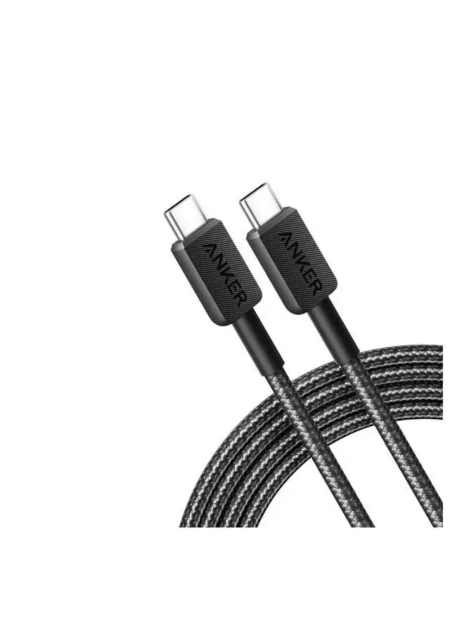 Anker Anker 322, 1.8M 6ft 100W USB-C To USB-C Cable Braided Black