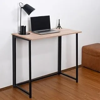 Home Gallery Foldable Table In Black Powder Coating Beige 90x50x74 X-Large H01685