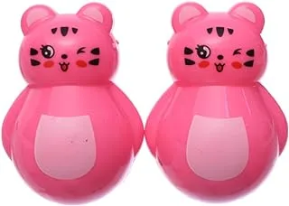 Kian 2022 High Quality Sharpener With Animals Design Pack of 2 Pieces For School, Student, office - Fuchsia