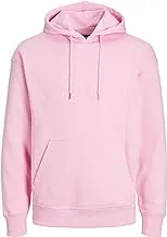 Jack & Jones Men's Jorcopenhagen Noos Sweat Hood Sweatshirt, Prism Pink/Fit: Relaxed/Scan/Cloud Emb, M