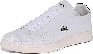 حذاء رياضي رجالي من Lacoste Carnaby Piquee Textile Trainers، اللون: أبيض، المقاس: 42 EU