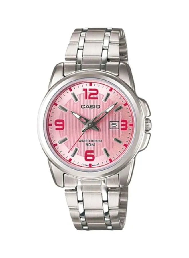 CASIO Women's Water Resistant Analog Watch LTP-1314D-5AVDF - 37 mm - Silver