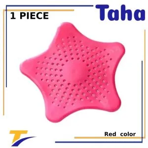 Taha Offer Star Shaped Drain Catcher  1 Piece Red Color