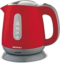 Sonai Kettle Plastic, 1,2L,1100 Watt, Red, Mar-2200 Red