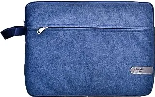 Smile Fabric Zipper Laptop Sleeve With Classic Deisgn And Front Pocket For Laptop Protection 15.6 IN