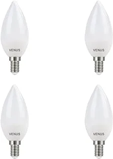 Venus Candle Flame 5.5 watt White Pack of 4