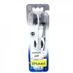 ORAL-B Toothbrush CRISScross With Charcoal EXTRAsoft40 (1+1)