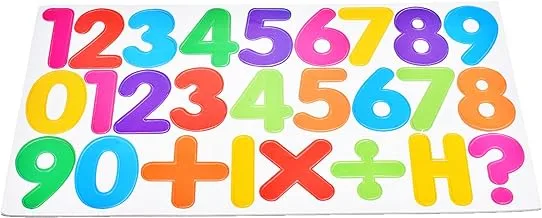 Elmaayergy 5814-10# Alphabet And Numbers Adhesive Sticker With Durable Material, Suitable For School And Home