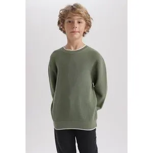 Defacto Boy Tricot Regular Fit Crew Neck Long Sleeve Pullover