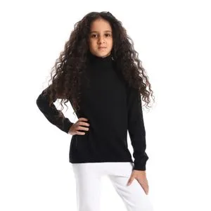 Caesar Girls Wool Pullover With High Neck