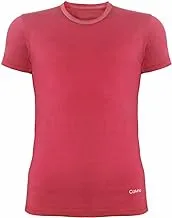 Calvino Cotton Round Neck Short Sleeve Undershirt Slim Fit For Men-Red-M