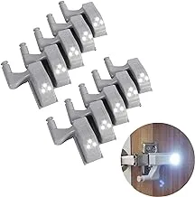 Cabinet Hinge Led Lights，10Pcs Warm/Cool White Universal Cabinet Cupboard Closet Wardrobe LED Hinge Light Home Kitchen(Cool White)