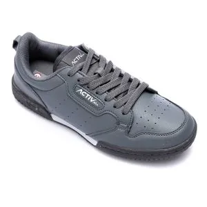 Activ Lace Up Perforated Leather Sneakers - Grey