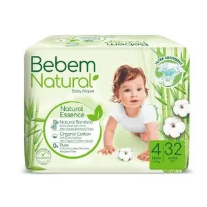 Bebem Natural Baby Diapers Maxi Size 4 - 32 Pcs