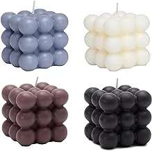 Carol Cao Bubble Candle Scented Candle for Home Cool Candles for Wedding Birthday Party Decor with Flower Fragrance Christmas Gifts (Black+ White+Grey+Brown)