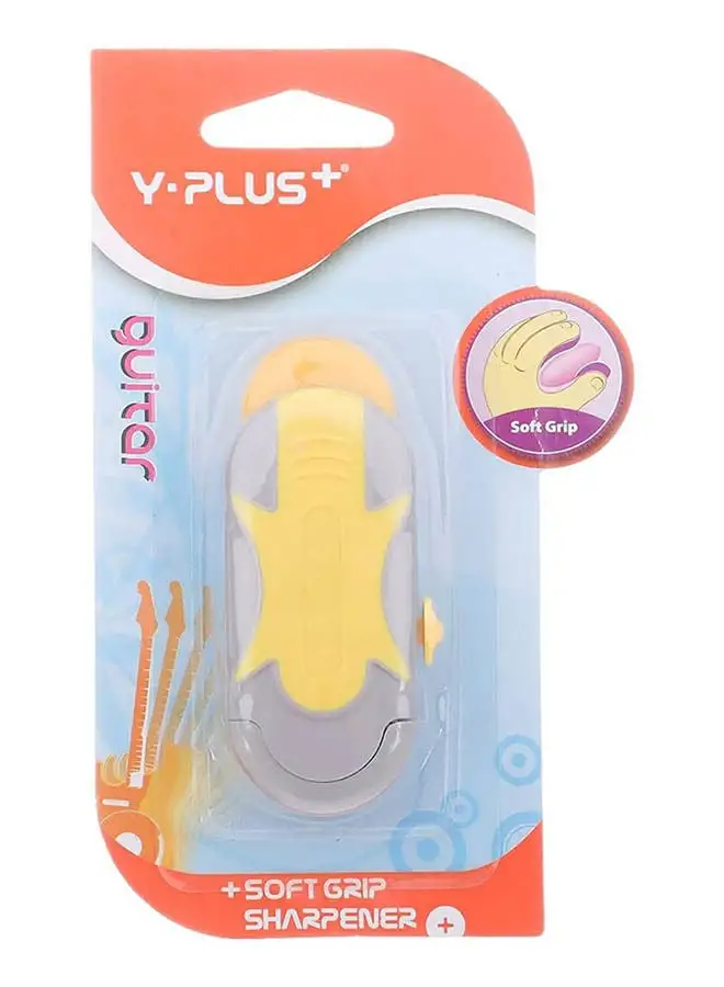 YPlus Guitar Single Hole Plastic Sharpener With Soft Grip Eraser