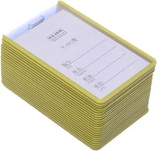 Elmaayergy H505-1T-021H-V/D-38 Plastic Name Tag Cards Set With Durable Material, Suitable For School And Home