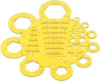 Elmaayergy EM9 Plastic Circule Ruler With Durable Material, Suitable For School And Home