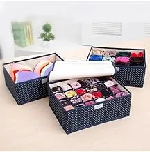 3 in 1 Collapsible Underwear Cover Organizer Storage Box Multicolor