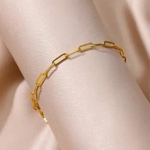 Gold Plated Stainless Steel Chain Bracelet - 3.5MM