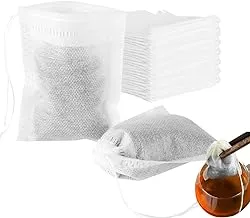 Miorkly Tea Bags Empty 100 Reusable Ltea Filter High Temperature Spice Bags Herb Bags for Cooking Tea Filters for Loose Tea for Tea, Coffee and Spices etc (5 * 7cm)