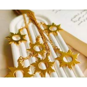 Golden Sun Stainless Steel Necklace