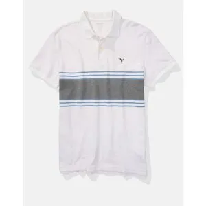 American Eagle Striped Pique Polo Shirt