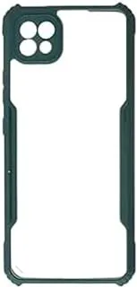 Generic Plastic Phone Protection Hard Cover With Colored Silicon Edges Compatible With Realme C20/C11 2021 6.5 Inch - Green