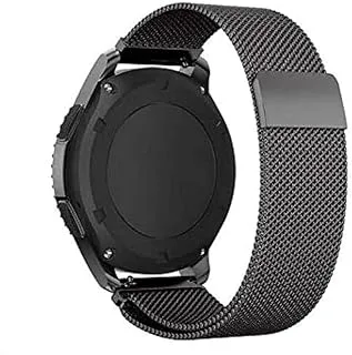 سوار ساعة ذكية بحلقة مغناطيسية معدنية من الفولاذ المقاوم للصدأ لحزام Samsung Gear S3 Classic Frontier