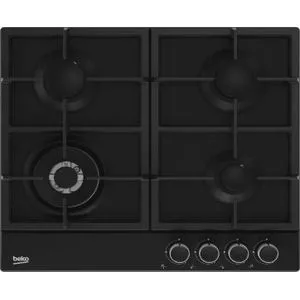 Beko HIAW 64225 BX - 60 cm 4 Burners & Cast Iron support With Integrated Ignition Cooking Top - Black