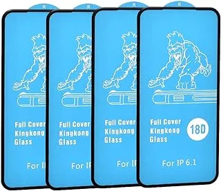 Generic Dragon 18D Perfect Anti-Fingerprint Tempered Glass Screen Protector With 3D Black Edges And Scratch Resistant For IPhone 11 / XR 6.1 Inch Set Of 4 Pieces - Transparent