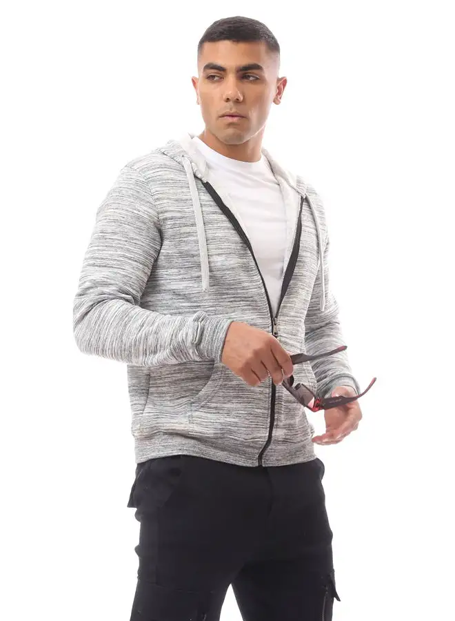 RAVIN Heather Light Grey Hooded Sweat Shirt