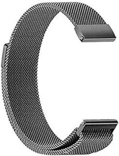 Generic 20mm Milanese Loop Watch Band Magnetic Closure Mesh Stainless Steel Replacement Strap for Samsung Active 2 44 m Gray