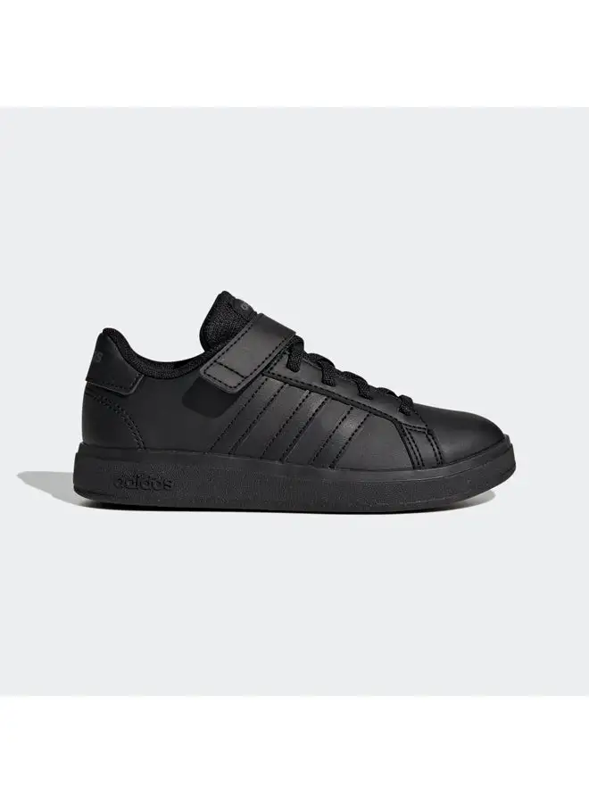 Adidas Grand Court Elastic Lace and Top Strap Tennis Shoes