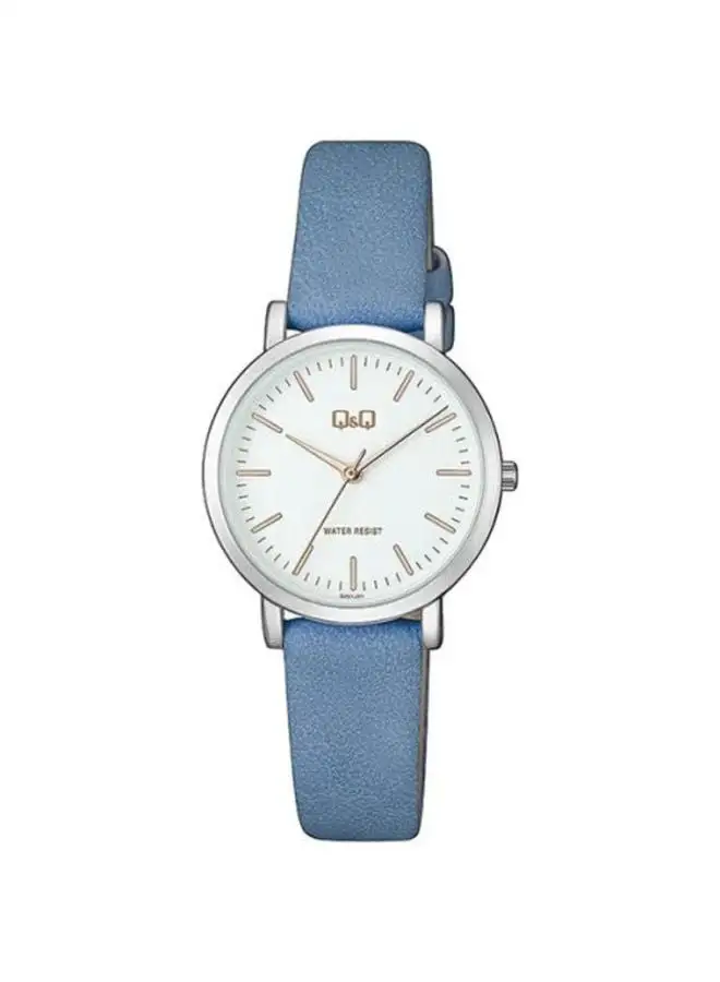 Q&Q Leather Analog Wrist Watch QZ87J301Y