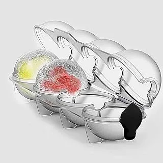 Generic Delavala Ice Ball Maker Mold, 4-Hole Round Ice Cube Mold, Whiskey DIY Ball Ice Cube Mold, Sphere Ice Cube Mold, Ice Ball Maker for Whiskey Cocktails and Drinks Home Kitchen Ice Hockey Mold