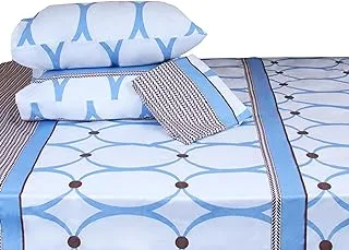 Family Bed 185 Flat Bed sheet Set Cotton 4 pieces size 240 x 250 cm