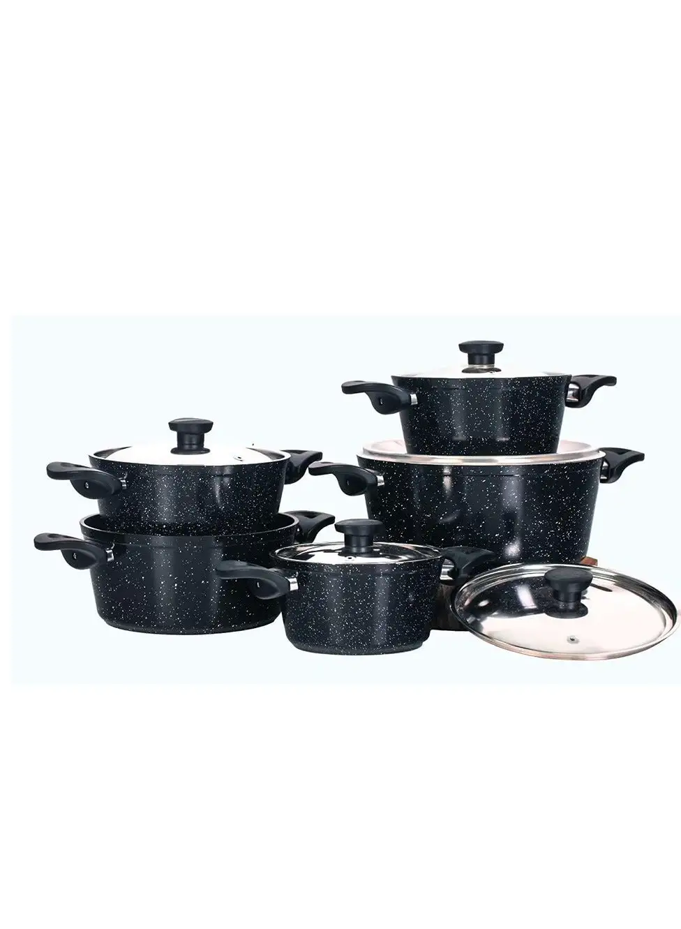 Top Chef 11-Piece Granite Cookware Set (pot18/20/24/28/Grill28/tray26/frying pan26)