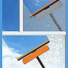 Cleaning Tools 3-in-1 Wiper Glass Cleaner Wiper for Kitchen Cleaning Rotatable Silicone Squeegee with Scrub Sponge & Mesh Screen Cleaner