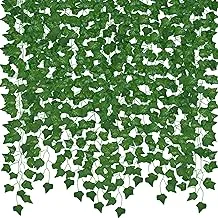 12Pcs Home Decor Artificial Vines 84Ft Fake Ivy Leaves Greenery Vines Room Decor Artificial Ivy Leaf Hanging Plants for Home Bedroom Garden Wedding Wall Party Aesthetic Stuff Decoration