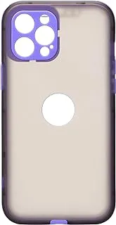 Generic 3 In 1 Plastic 360 Degree Soft Phone Case With Silicone Protection Edge And Four Corner Airbag Compatible With IPhone 12 Pro Max 6.7 Inch - Purple