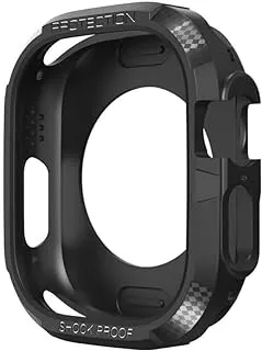 Rugged Armor Designed for Apple Watch Ultra Durable TPU Case for Apple Watch Ultra 49mm Case - Black