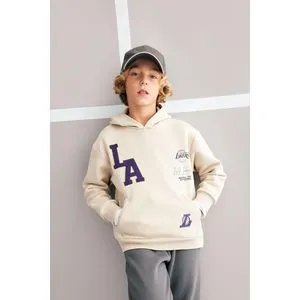 Defacto Boy Knitted Oversize Fit Hooded Long Sleeve Sweat Shirt..