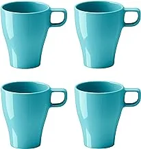 Ikea Stoneware Coffee Mug 250 ml - 4 Pieces (Turquoise)