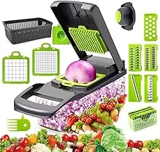 Multifunctional Vegetable and Fruit Chopper 15 in 1 chopper Vegetable/Fruit Cutter, Dicer, Slicer (with 8 blades)