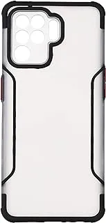 Generic Plastic Back Cover Protector With Strong Colorful Edges Compatible With Oppo F19 Pro - Black Red