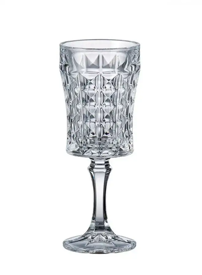 Bohimia Diamond Wine Glasses Set 6 Pcs