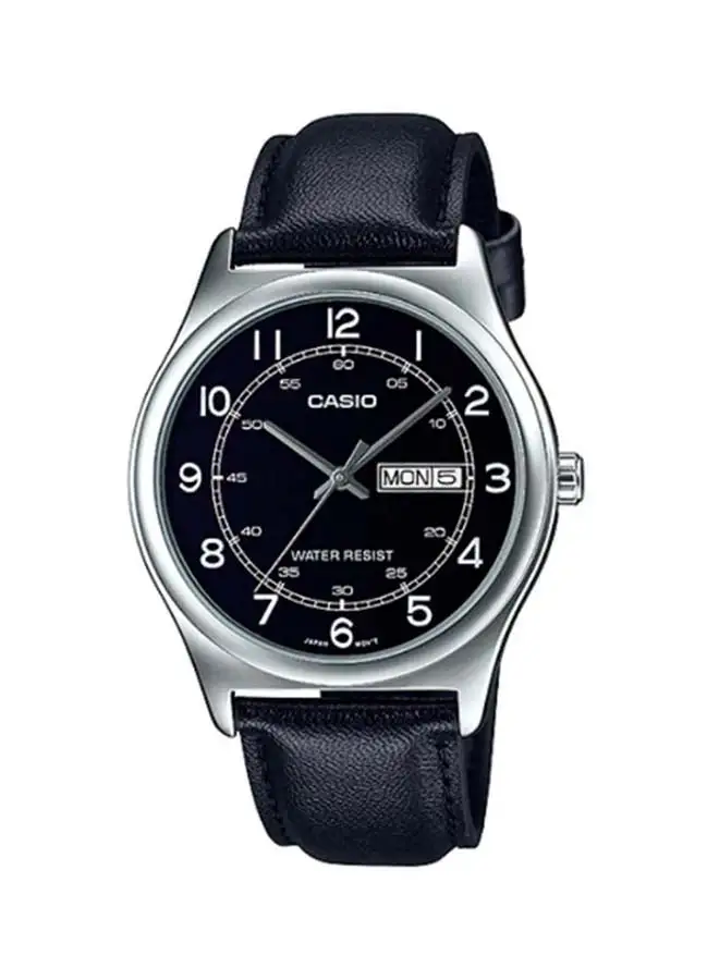 CASIO Men's Leather Analog Wrist Watch MTP-V006L-1B2UDF