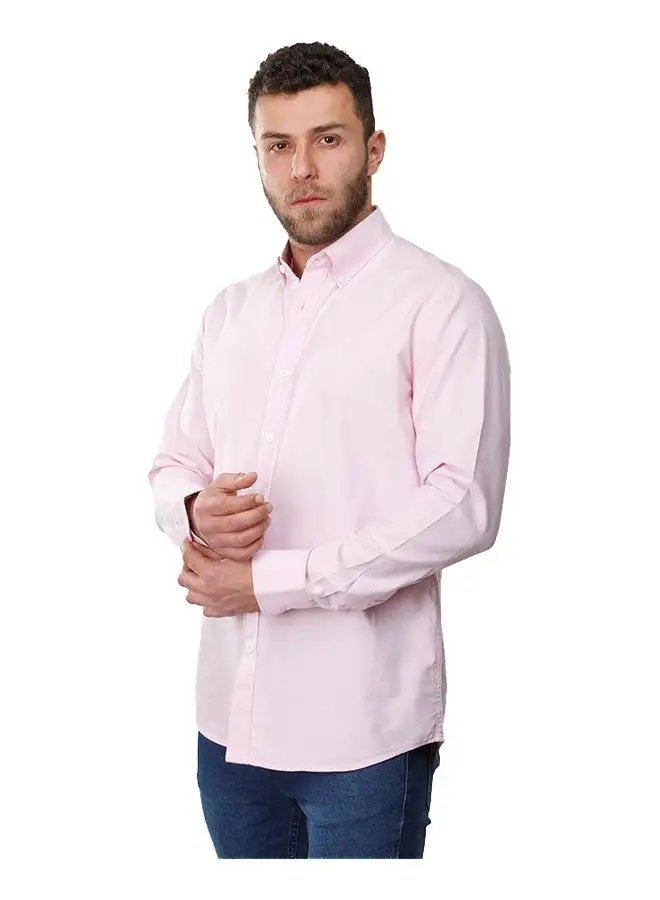 Coup Coup Regular Fit Basic Shirt For Men Color Pink